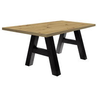 ESSZIMMERTISCH Elia 8 180 x 90 x 75 Esstisch Schwarzstahl/Asteiche - Naturfarben, Holz (180/90/75cm) - 58aufmkessel