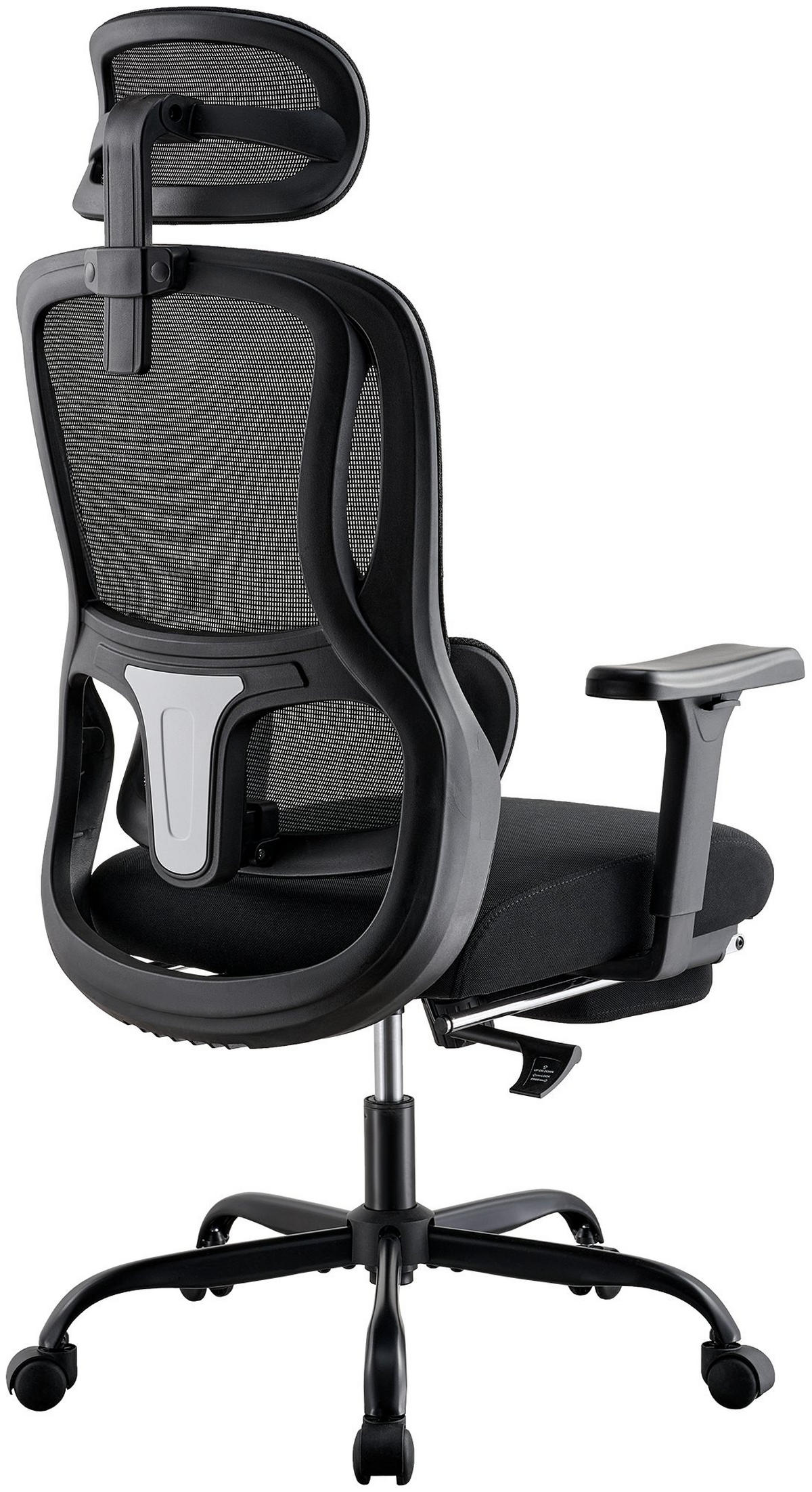 DREHSTUHL Stoff Schwarz - Schwarz, Textil/Metall (67/123/64cm) - CLP