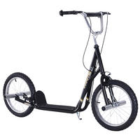 KINDERSCOOTER DE-16933 Große Luftreifen Ø 41 cm mit Pegs Schwarz - Schwarz, Metall (143/58/100cm) - ComfortXL