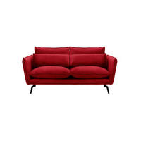 SOFA Layla 2,5-Sitzer-Velluto 7 - Rot, Holz/Textil (197/95/98cm)