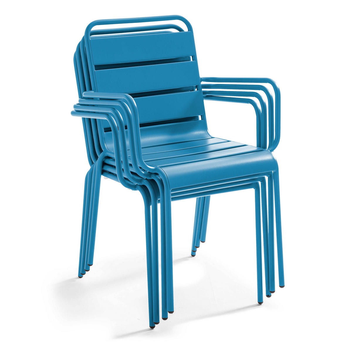 GARTENSET 3-tlg., Pazifikblau - Dunkelblau, Metall - Oviala