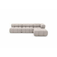 ECKSOFA L-Form Modulare, Bouclé-Stoff Abriamo, Beige, Rechts, Selia - Beige, Holz (285/160cm) - Kaiser Möbel