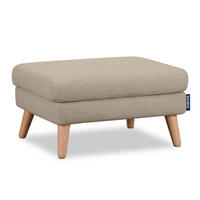 SITZHOCKER TAGIO Pouffe, Hellbraun - Hellbraun/Braun, Buchenholz/Textil (65/46/80cm) - KONSIMO®