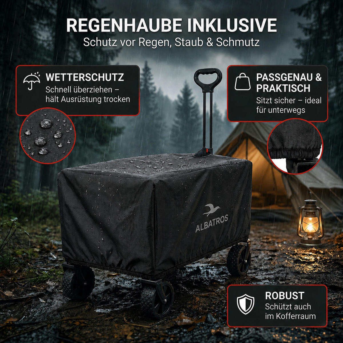 BOLLERWAGEN faltbar 120L, Rosa - Rosa, Metall (47/51/70cm) - Albatros