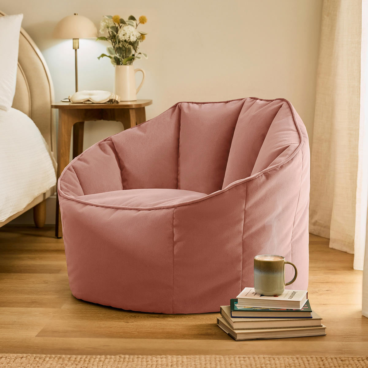 SITZSACK-SESSEL Sirena - Pink, Textil (77/64/74cm) - icon