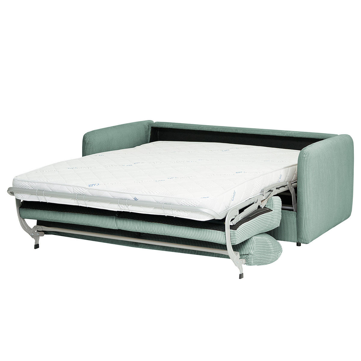 SCHLAFSOFA mit Matratze - Blau/Schwarz, Kunststoff/Textil (194/86/104cm) - home24