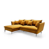 ECKSOFA GLOSS Gelb 258x167x91 cm - Gelb, Textil (258/167cm) - FURNLUX