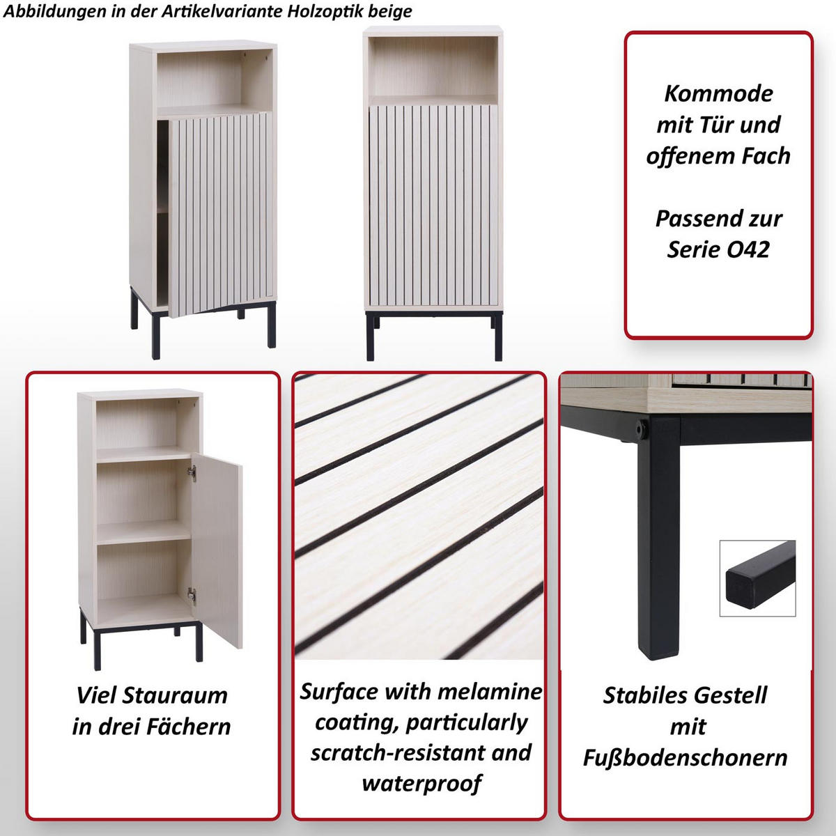 KOMODA Hnedá - hnedá, kompozitné drevo (39/98/30cm) - MCW