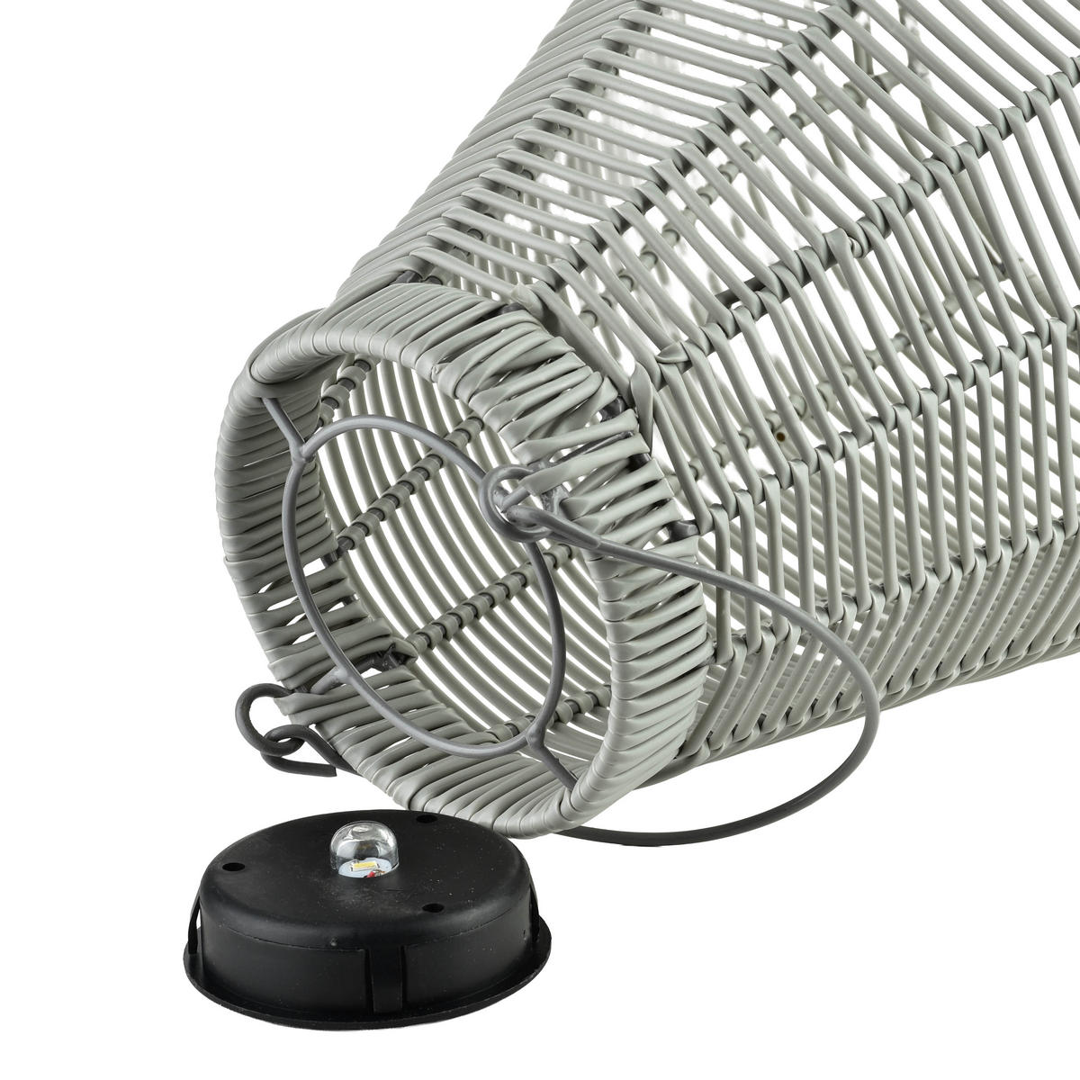 LATERNE Sokke grau 21/21/41 cm Kunstoff - Grau, Kunststoff (21/41/21cm) - Mondex