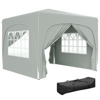 PAVILLON DE-07438 mit Seitenwänden, UPF50+, höhenverstellbar Sand - Hellgrau, Textil/Metall (300/273/300cm) - ComfortXL