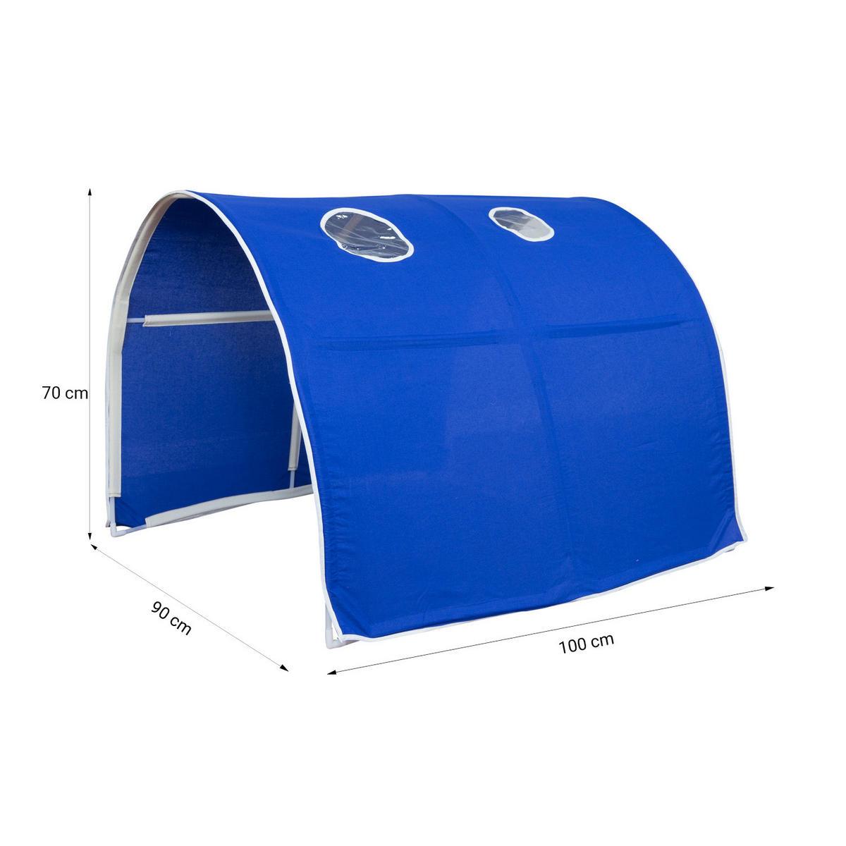 HOCHBETT 90/200 cm in weiß mit Lattenrost - Blau/Weiß, Holz - Homestyle4u
