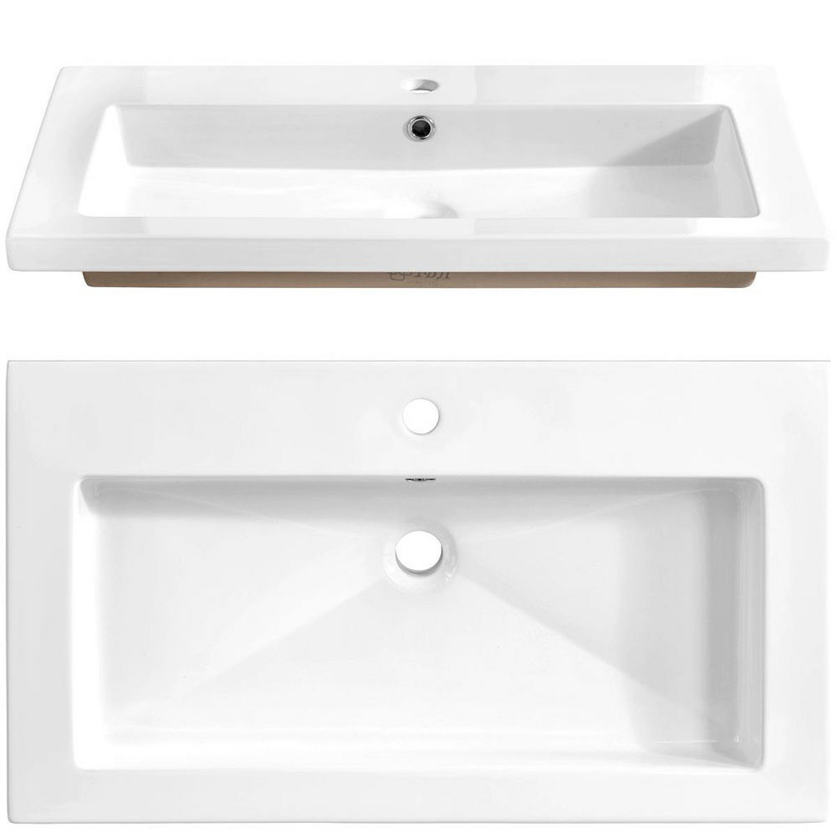 WASCHTISCH New-luton - Anthrazit, Holzwerkstoff (81/63/46cm) - Lomado