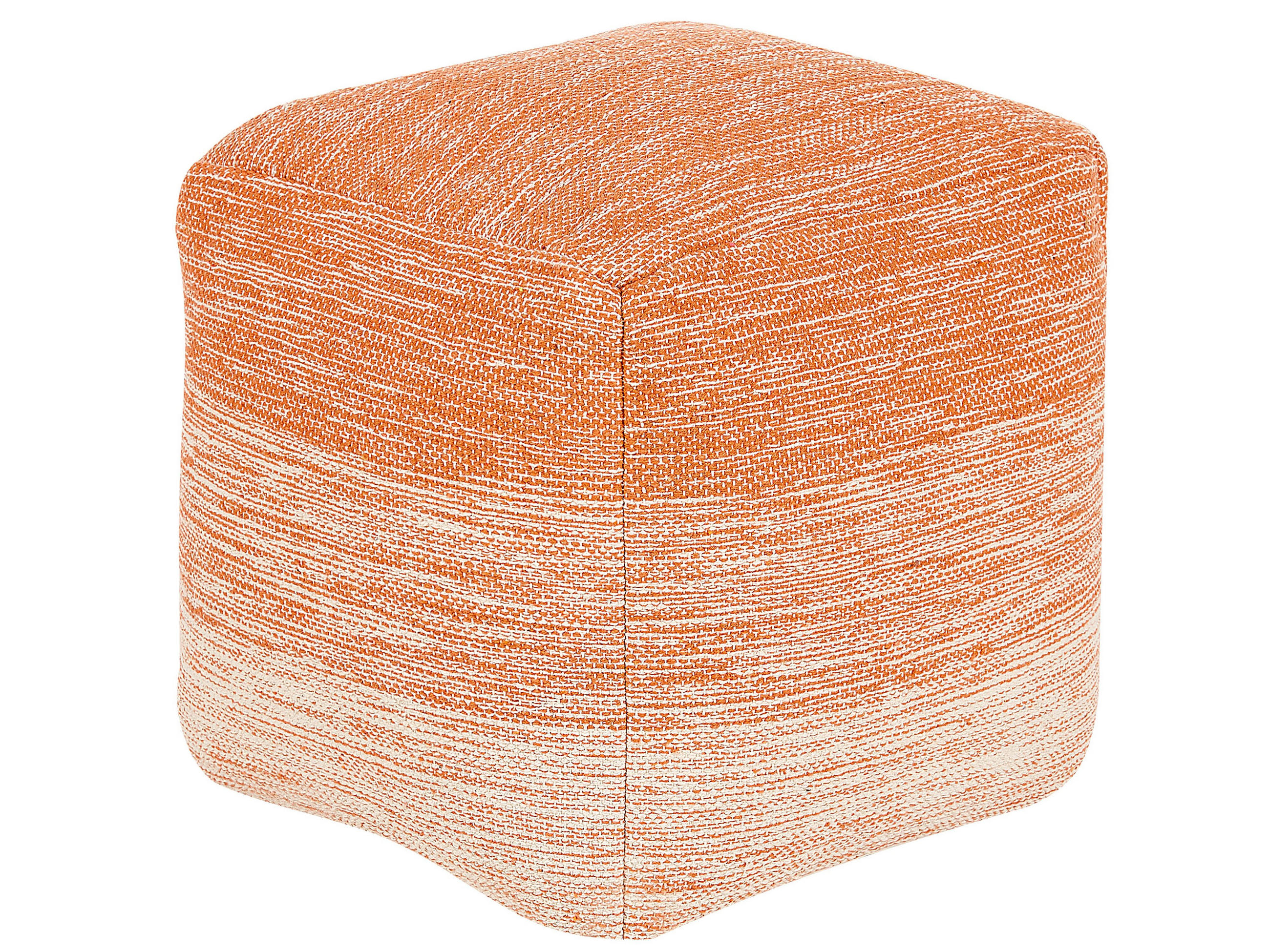 POUF Hirri 40/40/40 cm - Orange, Naturmaterialien/Textil (40/40/40cm) - Beliani