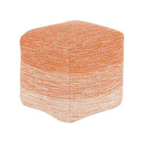 POUF Hirri 40/40/40 cm - Orange, Naturmaterialien/Textil (40/40/40cm) - Beliani