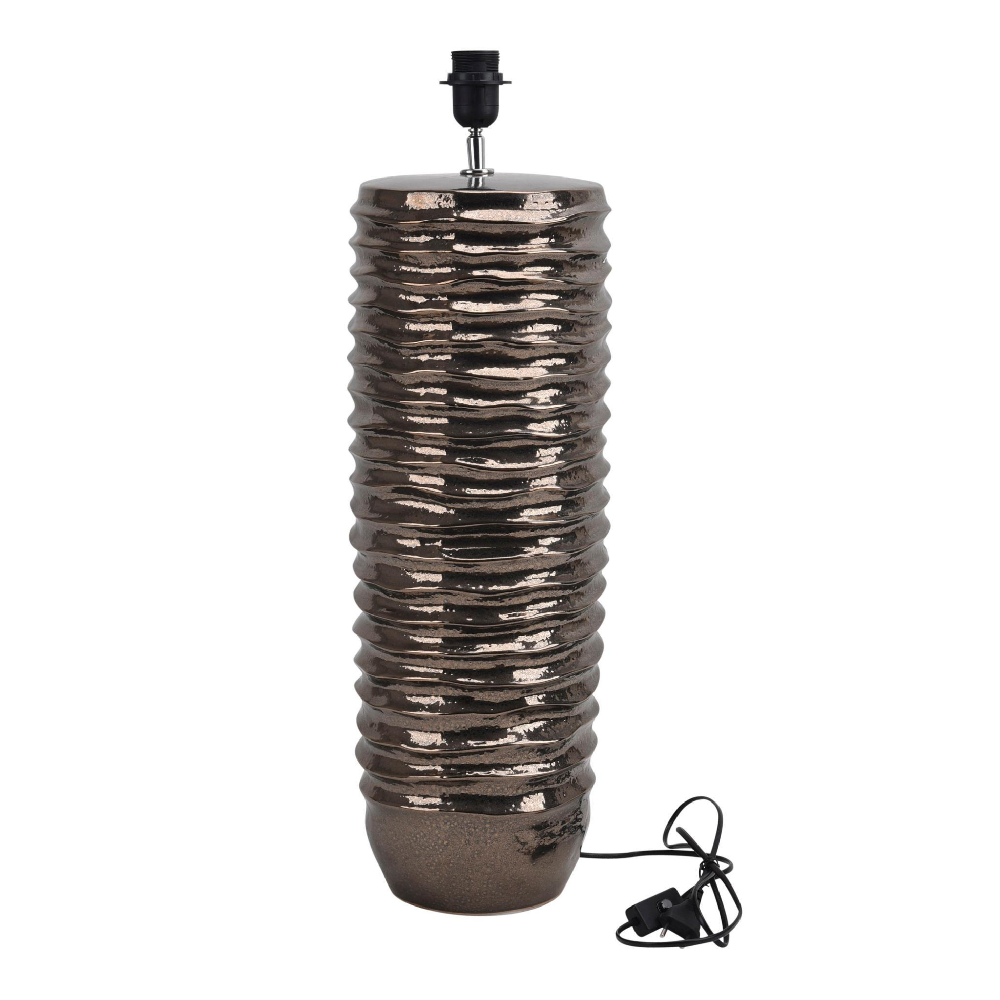 TISCHLAMPE Rikkah Braun 22/22/60cm - Braun, Keramik (22/22/60cm) - PTMD Collection