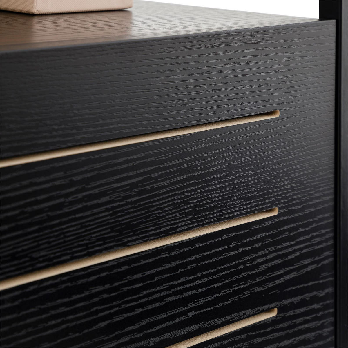 NACHTTISCH ARUMA - Schwarz, Glas (50/51/40cm) - IDIMEX