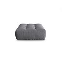 POUF Bloom aus Samt dunkelgrau - Dunkelgrau, Textil (101/42/110cm) - Micadoni