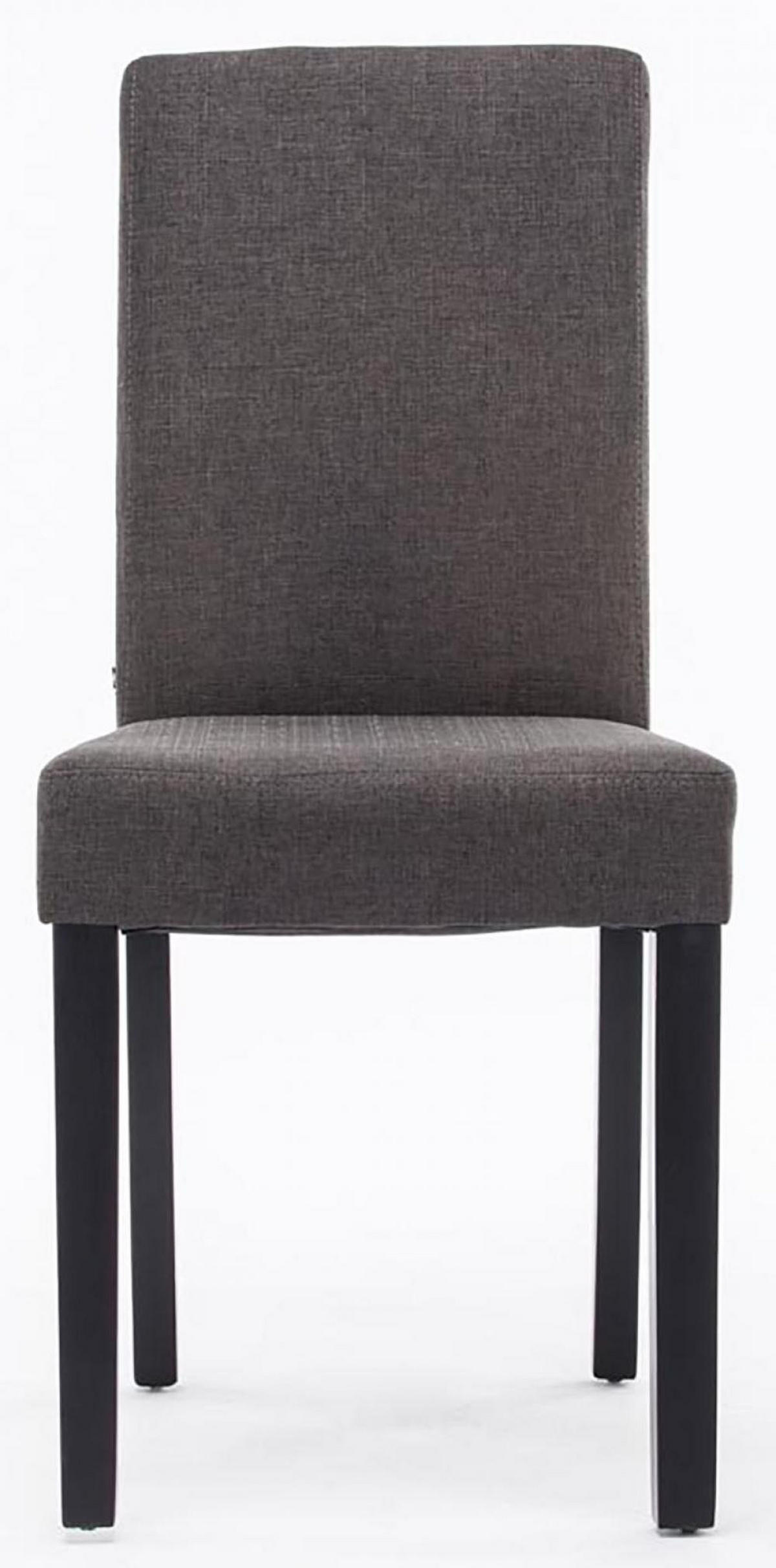 STUHL 4er Set Stoff Dunkelgrau - Dunkelgrau/Schwarz, Holz/Textil (41/91/47cm) - CLP