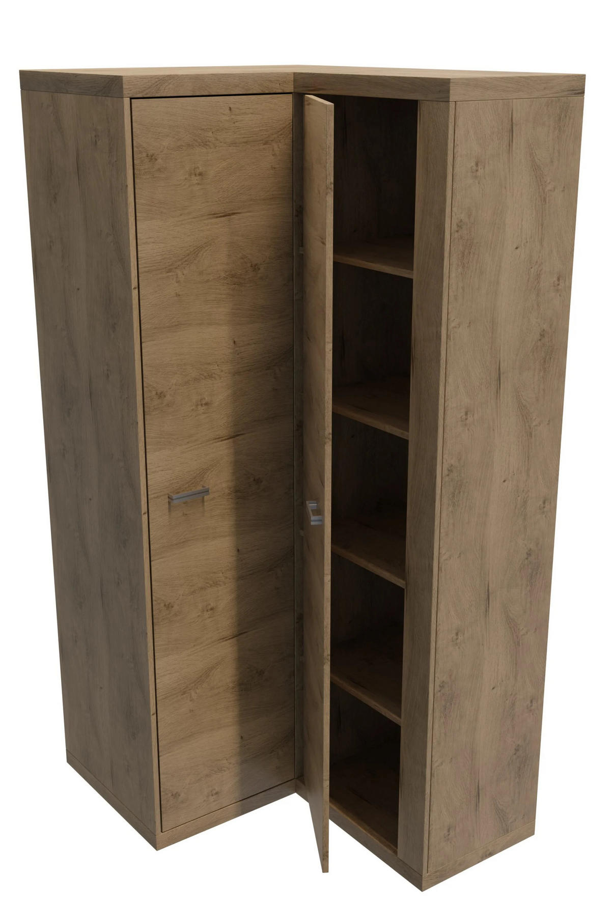 KLEIDERSCHRANK NATURAL N-14 - Eichefarben, Holzwerkstoff (87/200/109cm) - Meblini