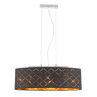 LED HÄNGELEUCHTE Metall Schwarz Textil - Schwarz, Metall (65/25/140cm) - Globo Lighting