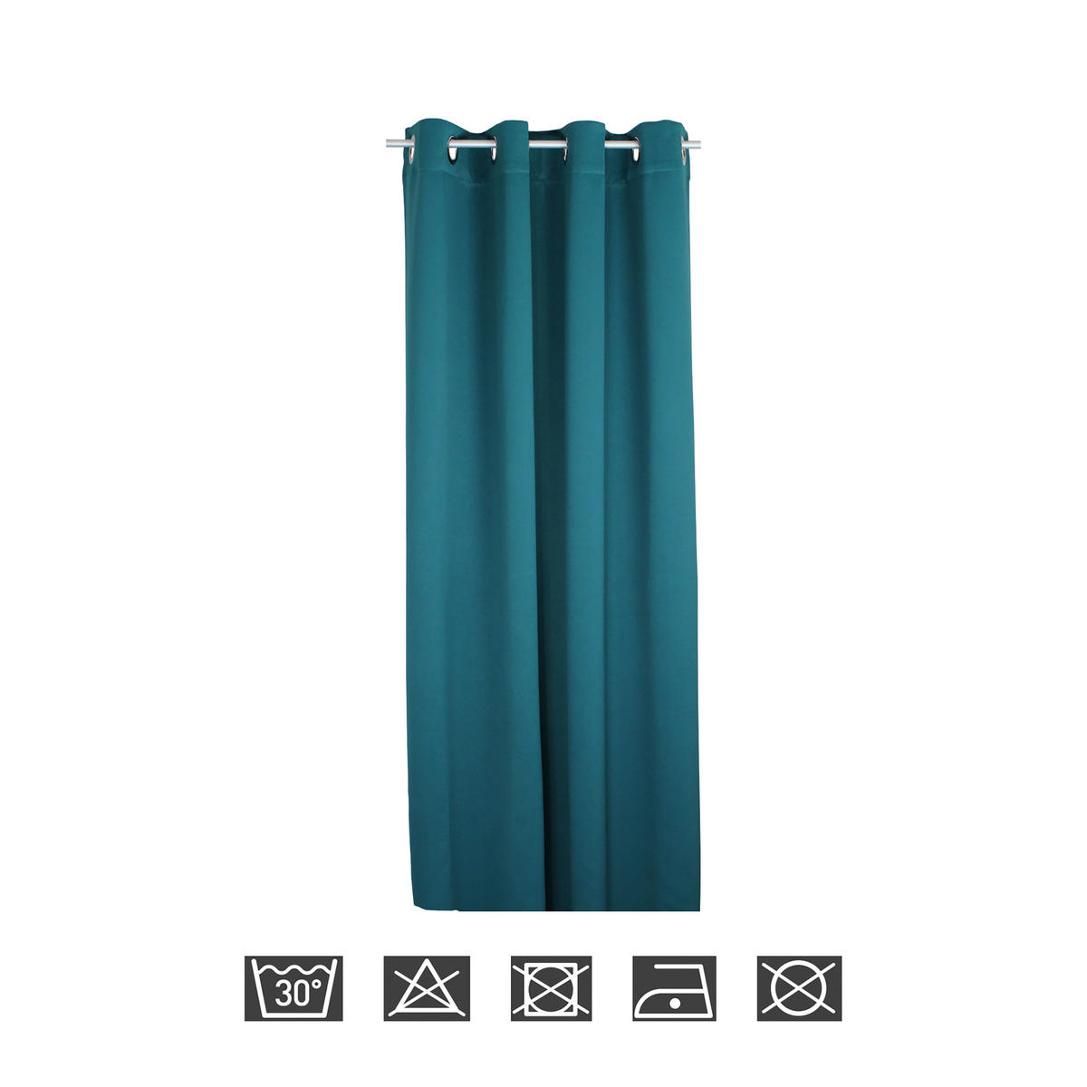VERDUNKELUNGSVORHANG Ösen 140/145 cm Petrol - Petrol, Textil (140/145cm) - TiborTex