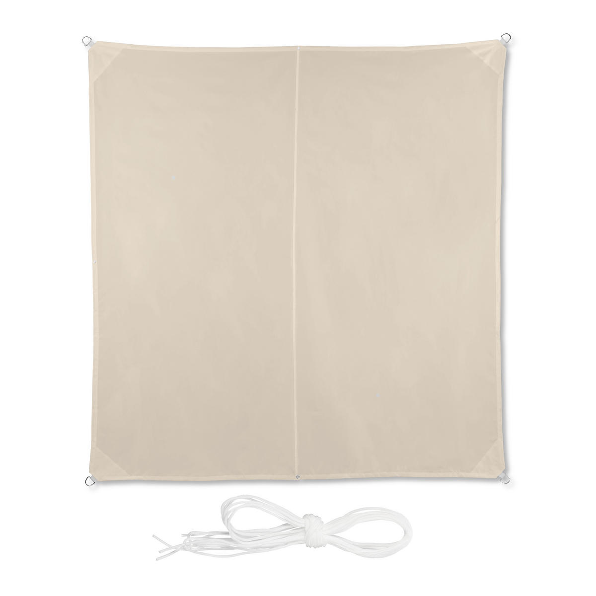 SONNENSEGEL - Beige, Textil/Metall (300/300cm) - Relaxdays