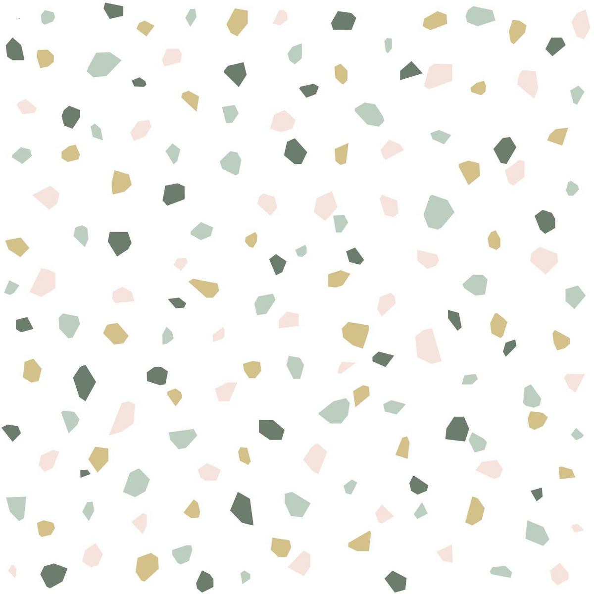 TAPETE Terrazzo-Motiv 53 cm x 10.05 m - Weiß, Papier (53/0.1cm) - ESTAhome
