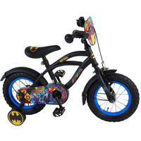 KINDERFAHRRAD DC Batman - Jungen - 12 Zoll - Rücktritt + Handbremse - Schwarz - Schwarz, Metall (39cm) - TPFSports