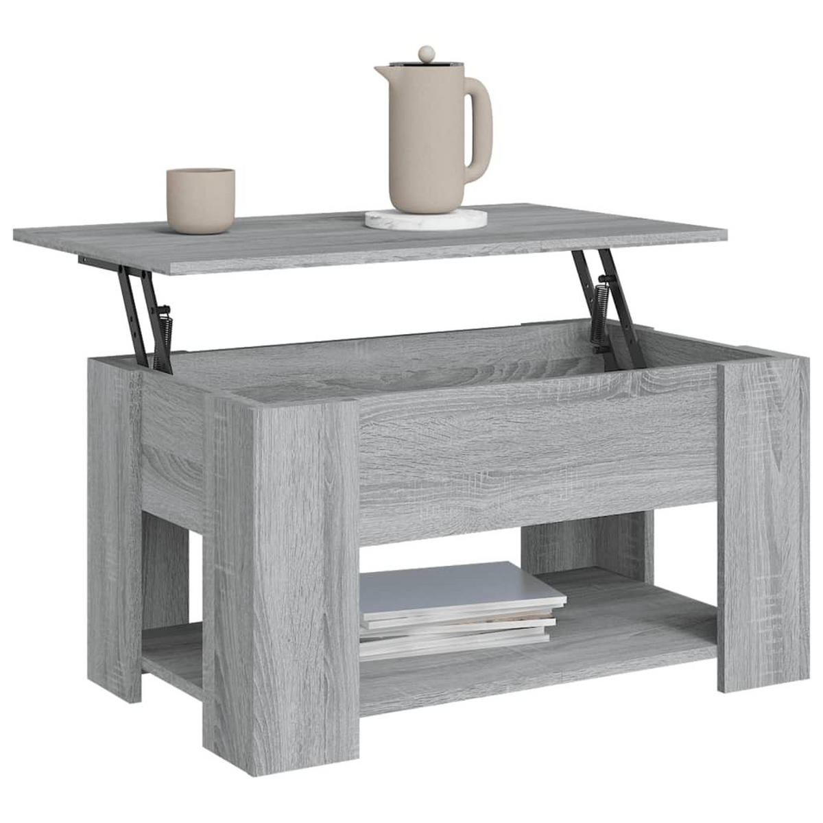COUCHTISCH Grau Sonoma 79x49x41 cm Holzwerkstoff - Grau, Holzwerkstoff (79/49/41cm) - furnicato