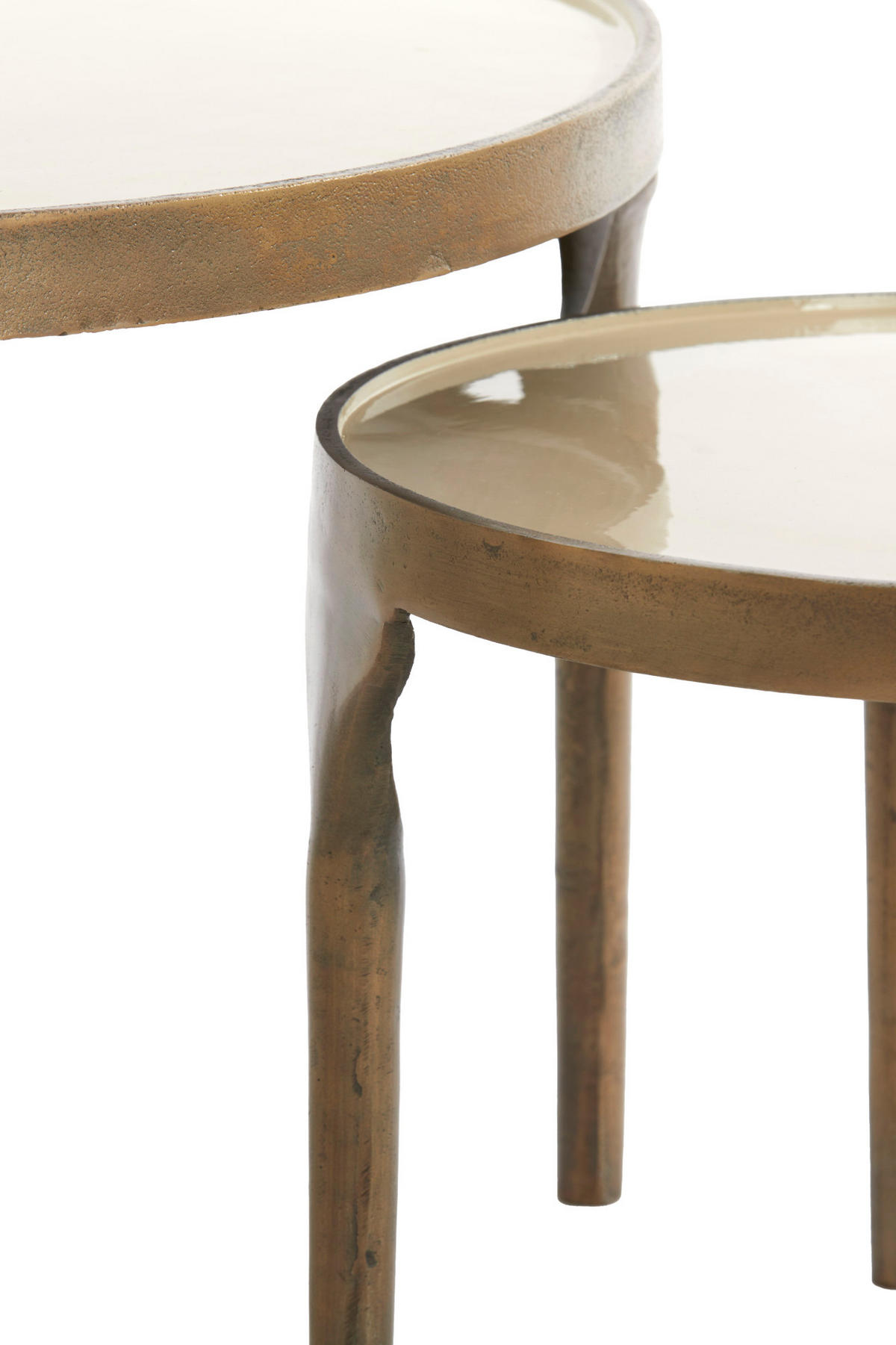 BEISTELLTISCH Lapaz Bronze Ø85/45 cm 2er-Set - Bronzefarben, Metall (85/85/45cm) - Light & Living