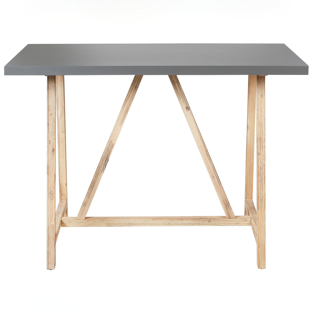 BARTISCH Heller Holzfarbton Talamone - Hellbraun/Grau, Stein (70/140/100cm) - Beliani