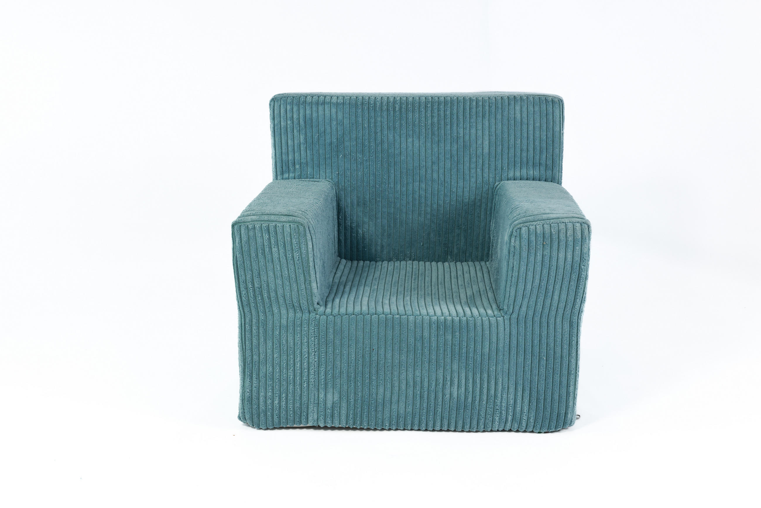 KINDERSESSEL aus Kuschel-Cord in Türkis - Türkis, Textil (51/47/33cm) - Fortisline