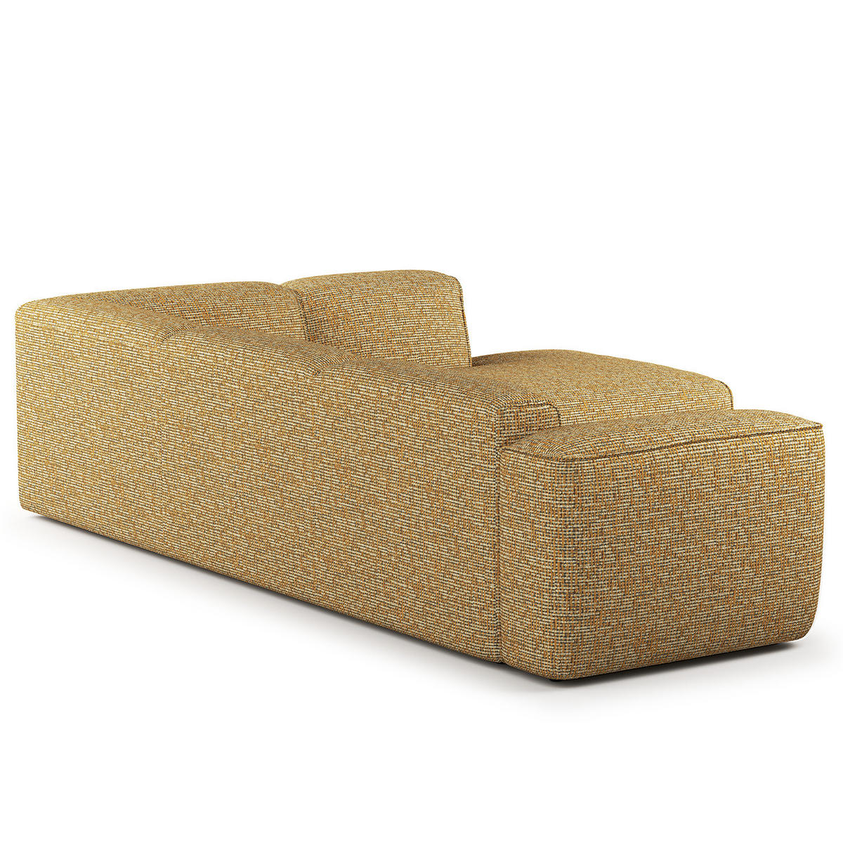 3-SITZER ECKSOFA mit Recamiere - Schwarz/Honig, Kunststoff/Textil (295/231cm) - home24