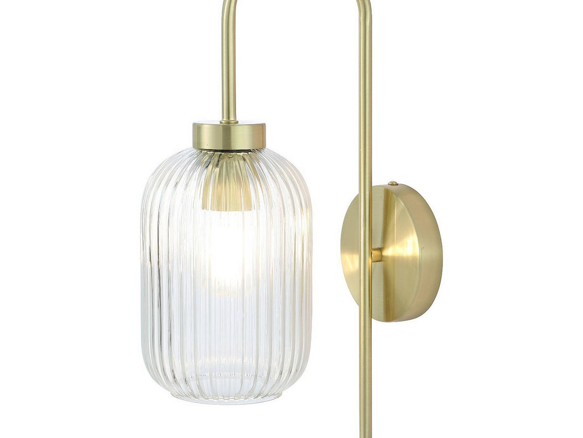 WANDLAMPE - 25 cm x 14 cm - metall - goldfarben Louxor - Goldfarben, Metall (25/41/14cm) - Vente-Unique