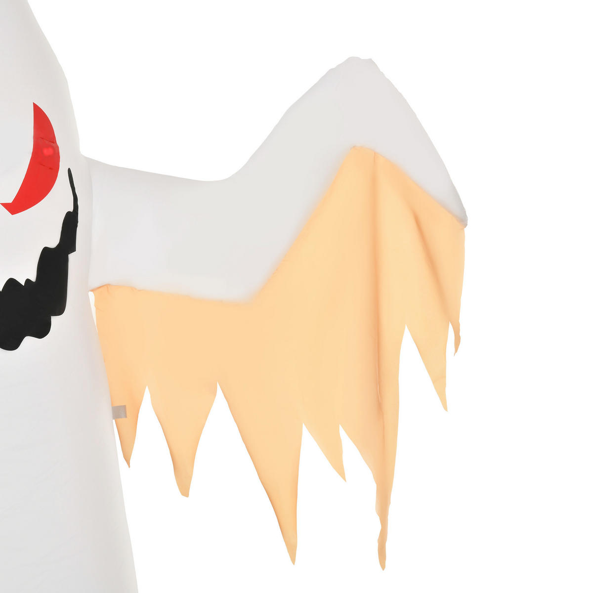HALLOWEENDEKO DE-42050 2,4 m aufblasbares Gespenst mit LED Weiß Rot - Weiß, Kunststoff (150/240/80cm) - ComfortXL