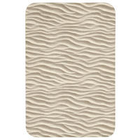 KÚPEĽŇOVÁ PREDLOŽKA Piesok - Vlny - Béžová 60x90 cm - béžová, textil/plast (60/90cm) - OnlyWow