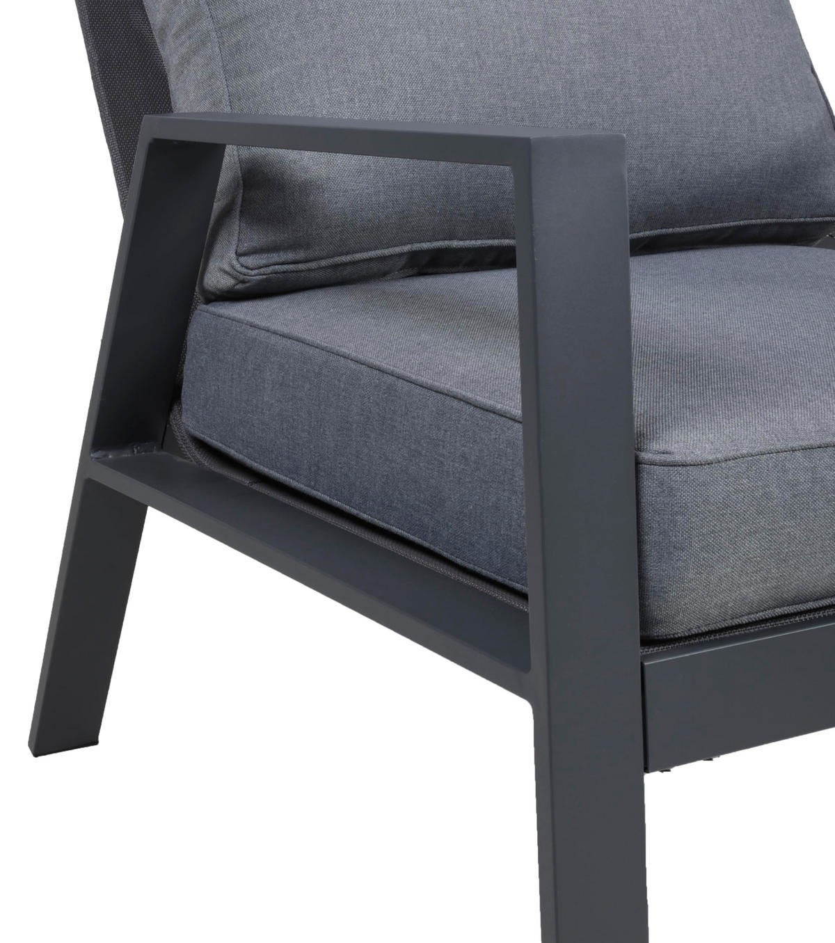 GARTENLOUNGESET Carmen 4-teilig Gartenmöbel - Grau, Kunststoff - DELUKE