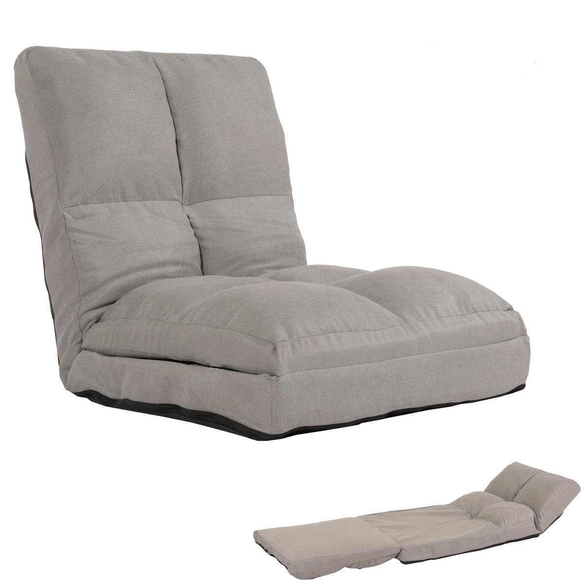 BODENSESSEL Hellgrau - Hellgrau, Textil (54/58/63cm) - MCW