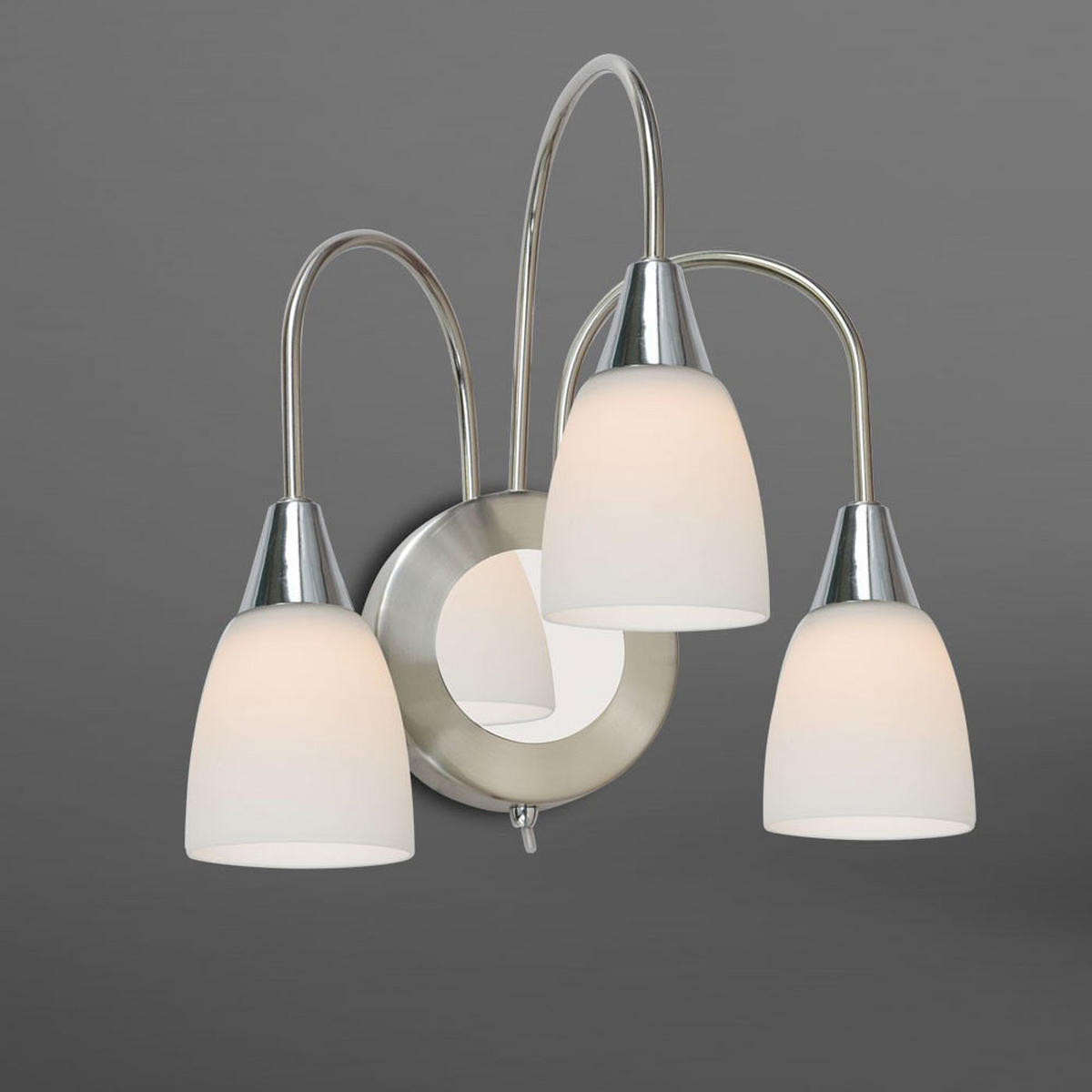 LED WANDLEUCHTE Casa Metall Nickel Matt - Silberfarben, Glas (26/31.5/21.5cm) - Wofi