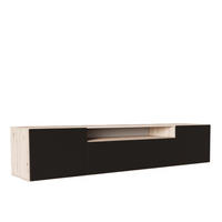 TV-SCHRANK Schwarz Lion Hängend 200 cm - Schwarz/Eiche Artisan, Holzwerkstoff (200/40/41cm) - Sepro Meble