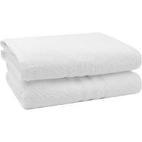 BADETUCH, 2er-Set, 100x150 cm, 100% Baumwolle, Weiß - Weiß, Textil (100/150cm) - Zollner