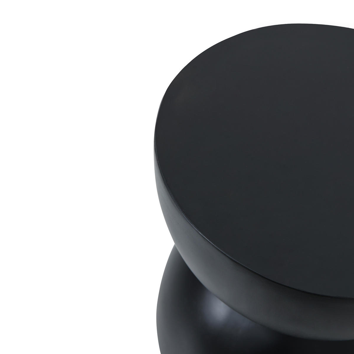 BEISTELLTISCH Rund Schwarz 45 x 45 x 52 cm - Schwarz, Metall (39.5/39.5/45cm) - Nordlys