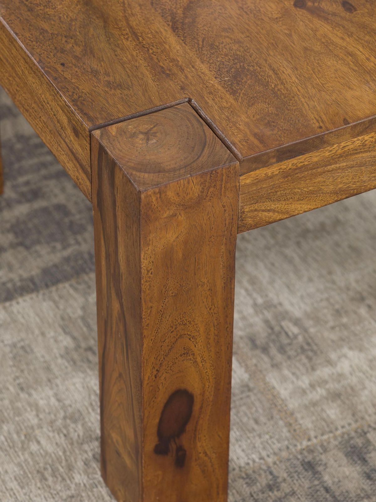 COUCHTISCH aus Akazienholz, rustikal, quadratisch, handgefertigt, Braun 60x60x40 cm - Braun, Holz (60/60/40cm) - KADIMA DESIGN