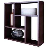 HÄNGEREGAL Molly Wenge 64,5/21/64,5 cm - Wengefarben, Holzwerkstoff (64.5/64.5/21cm) - Matkam Möbel
