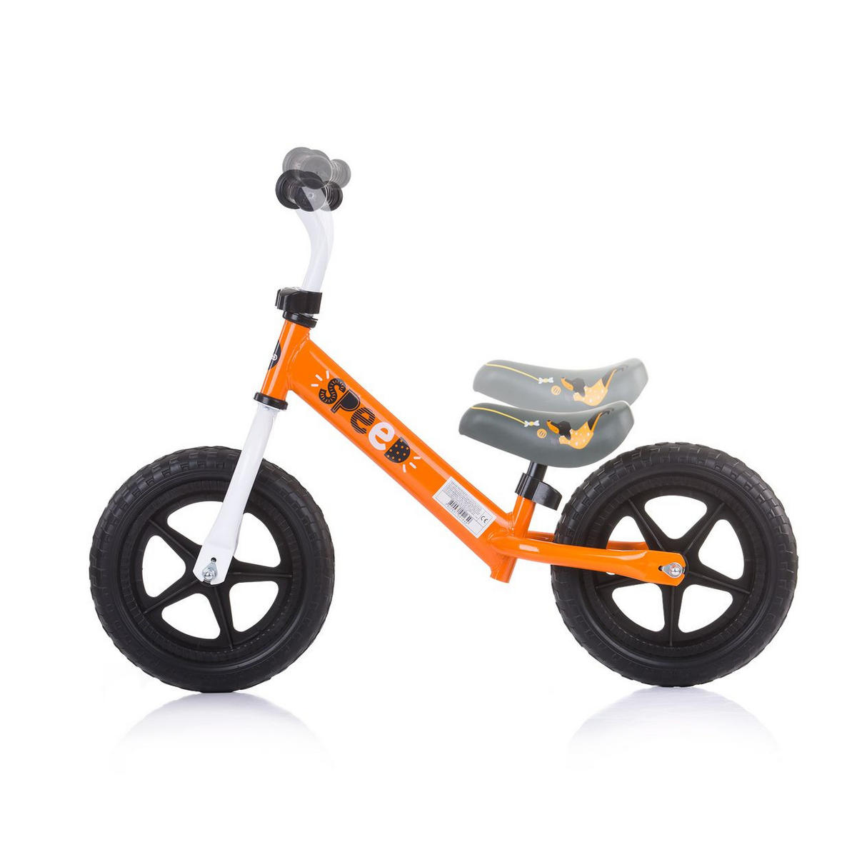 LAUFRAD Speed orange 12 Zoll, Gummigriff, Lenkstange Sitz höhenverstellbar - Orange, Metall (77/40/59cm) - Chipolino