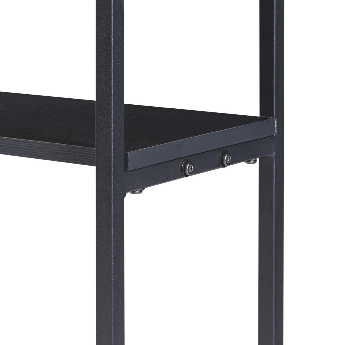 KAMINHOLZREGAL Turku - Schwarz, Metall (60/112/30cm) - [en.casa]