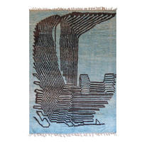 BERBERTEPPICH originell und modern aus Wolle 80x 240 cm - Blau, Naturmaterialien (80/240cm) - AFK Living