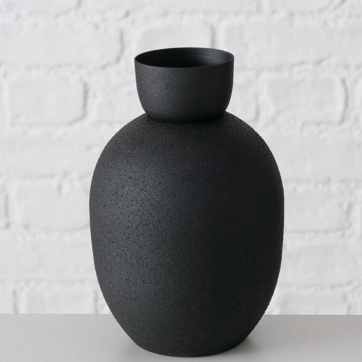 VASE Maynar 17 cm - Schwarz, Metall (17cm) - Boltze Home