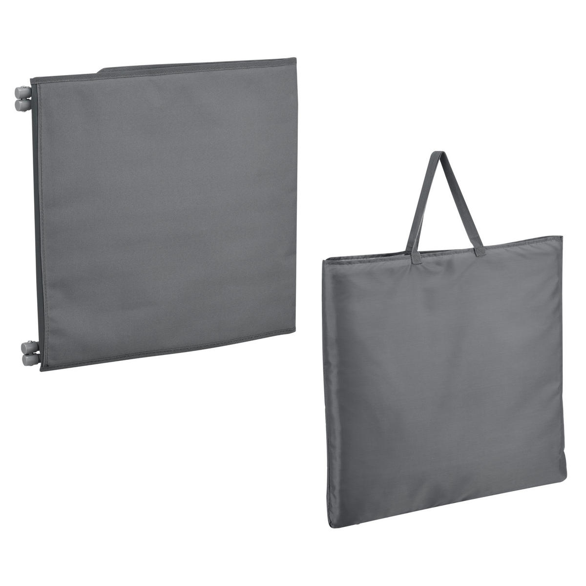 STRANDMATTEN-SET 2 TLG. Donostia - Dunkelgrau, Textil/Metall (143/44/48cm) - [en.casa]