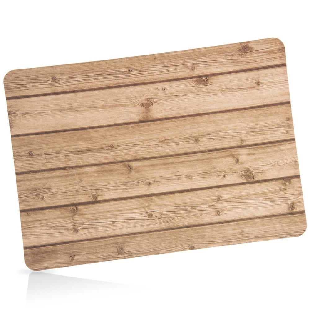 TISCHSET HOLZOPTIK, Kunststoff, braun, 43 x 30 cm - Braun, Kunststoff (1cm) - Orion 